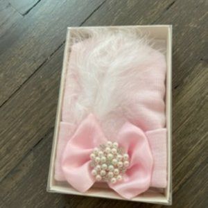 Girl's New Born Feather hat